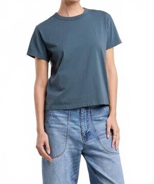 NEW VELVET BY GRAHAM & SPENCER leigh short sleeve t-shirt in coal dust